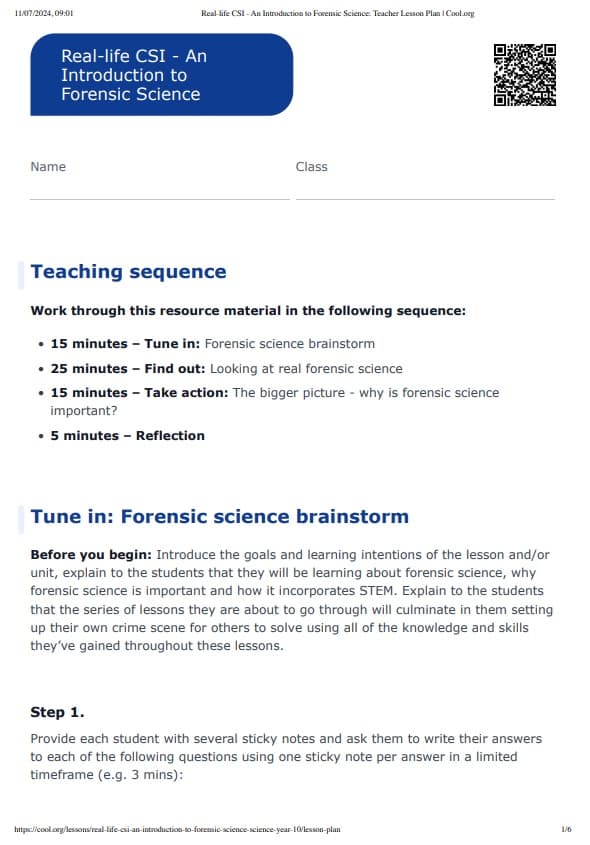 Sample Worksheet