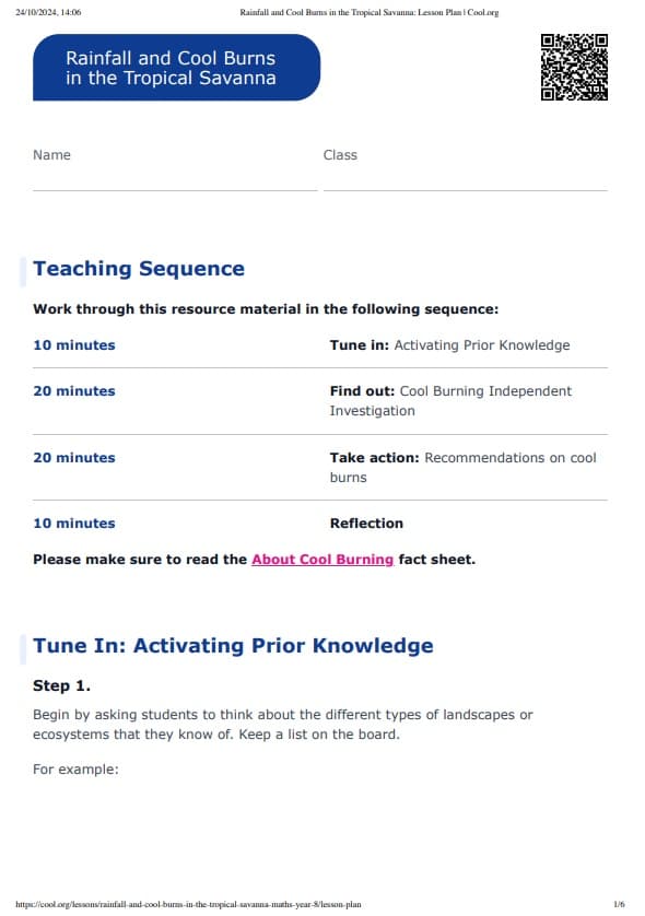 Sample Worksheet
