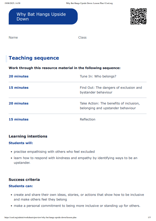 Sample Worksheet
