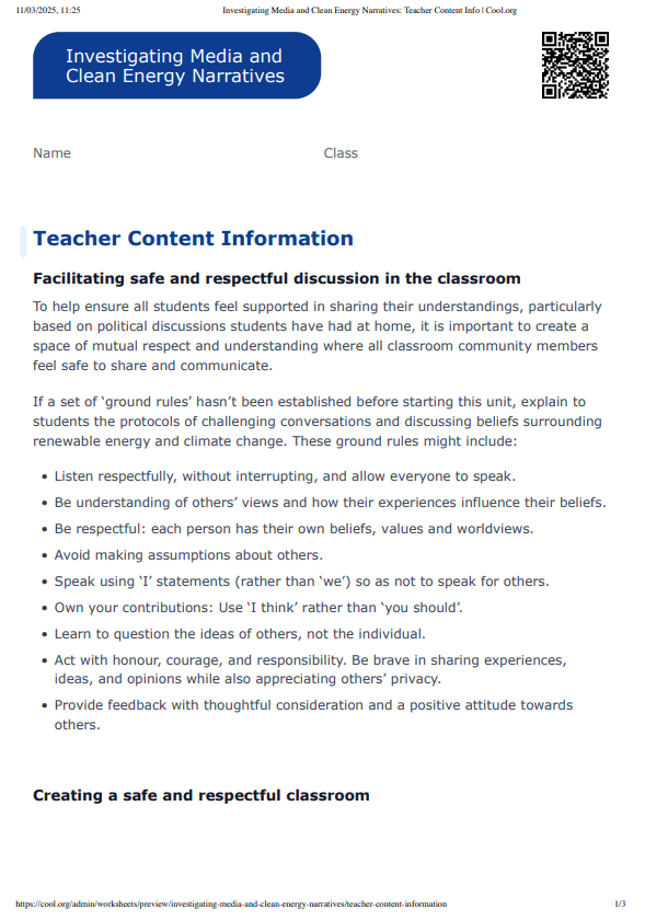 Sample Worksheet