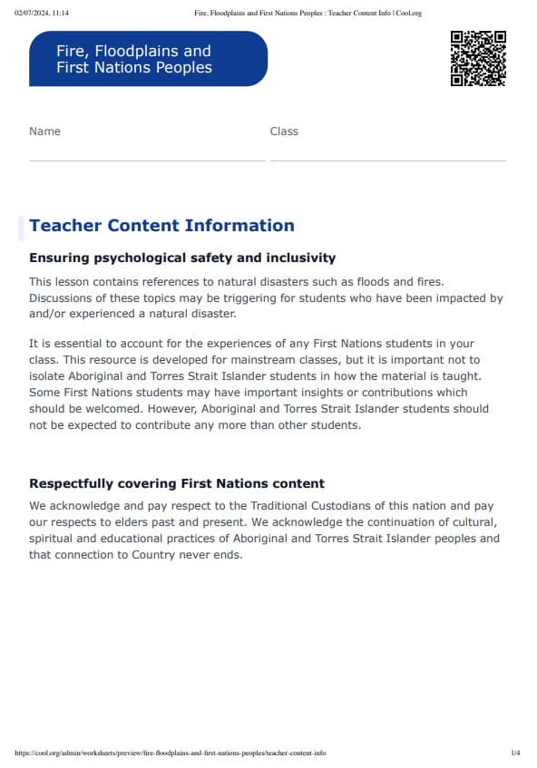 Sample Worksheet