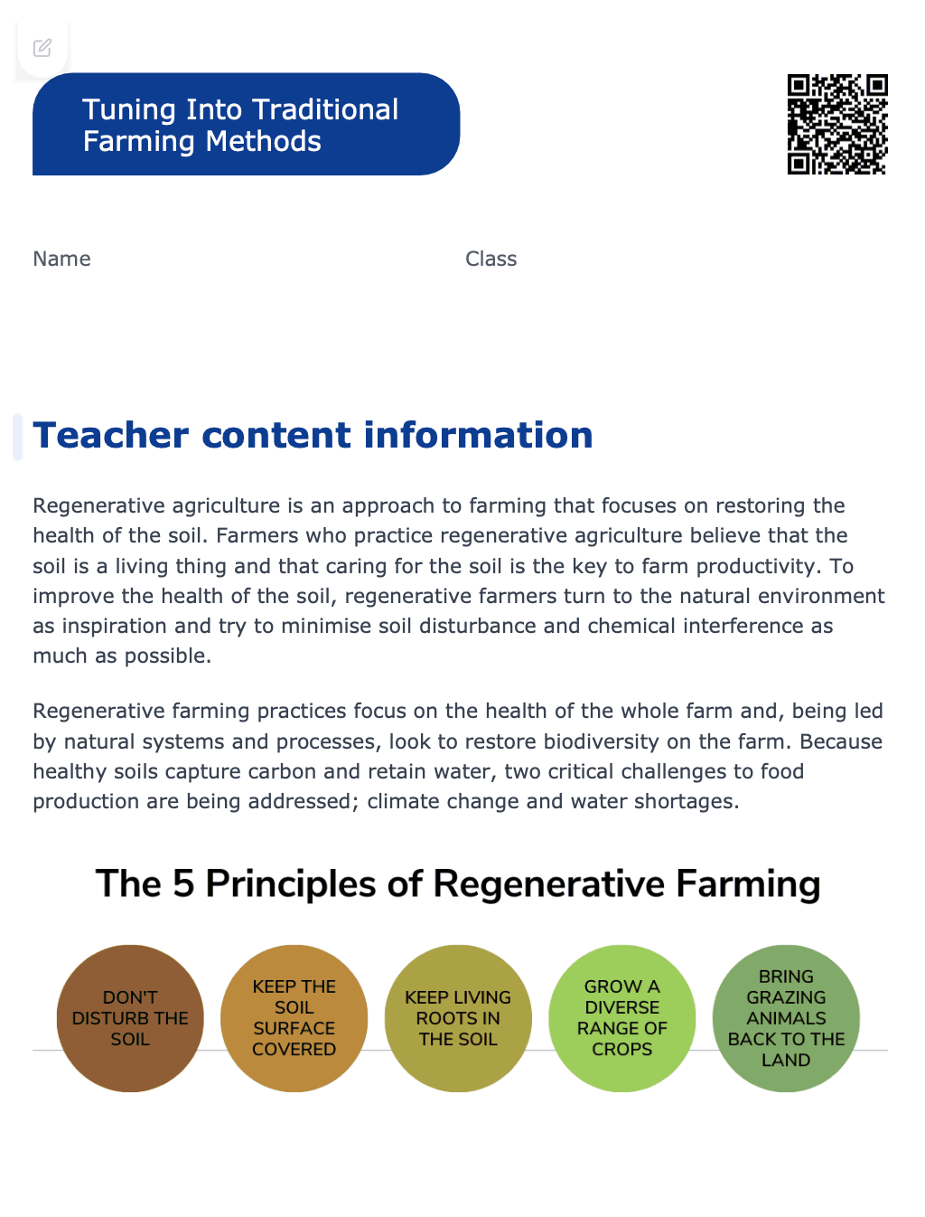 Sample Worksheet