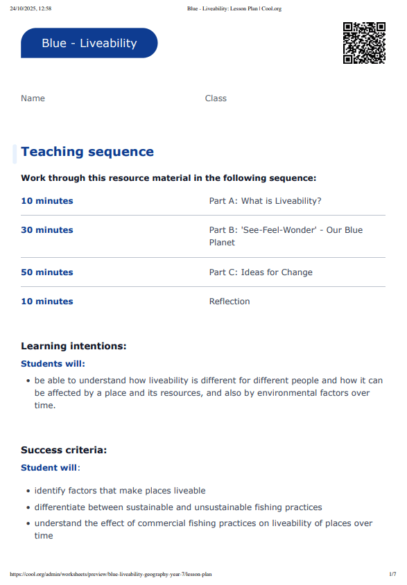 Sample Worksheet