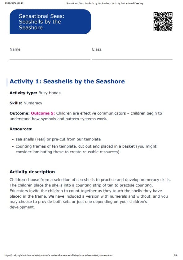 Sample Worksheet