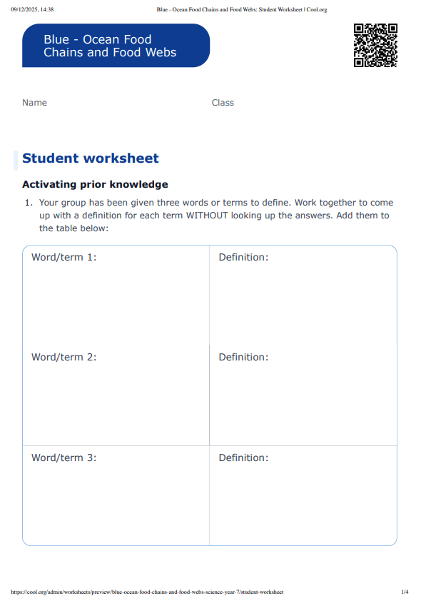 Sample Worksheet