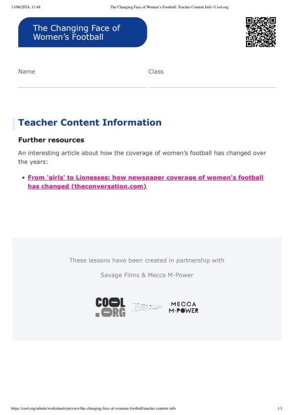 Sample Worksheet