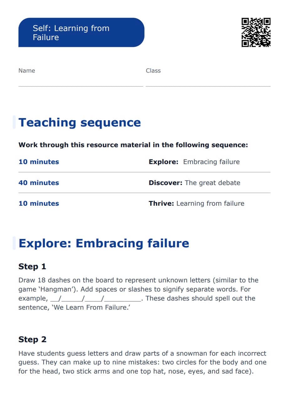 Sample Worksheet