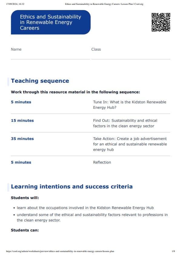 Sample Worksheet