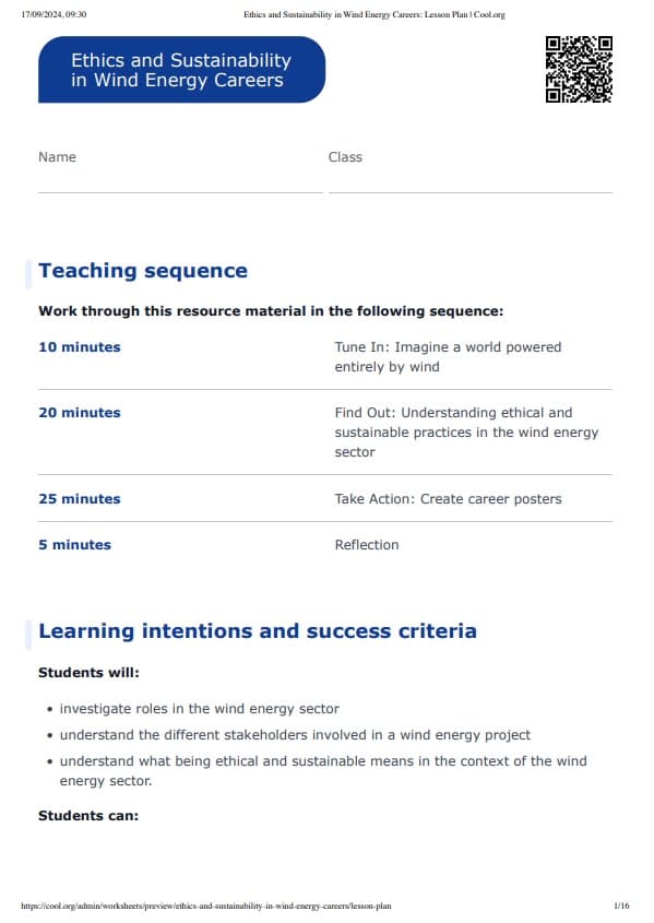 Sample Worksheet