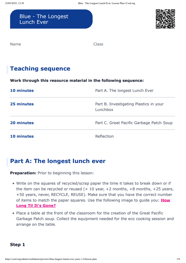 Sample Worksheet