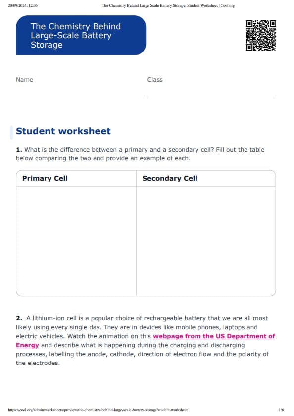 Sample Worksheet