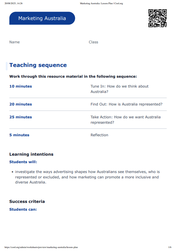 Sample Worksheet