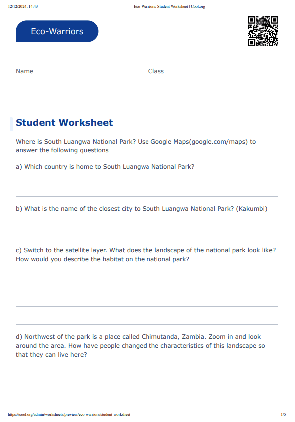 Sample Worksheet