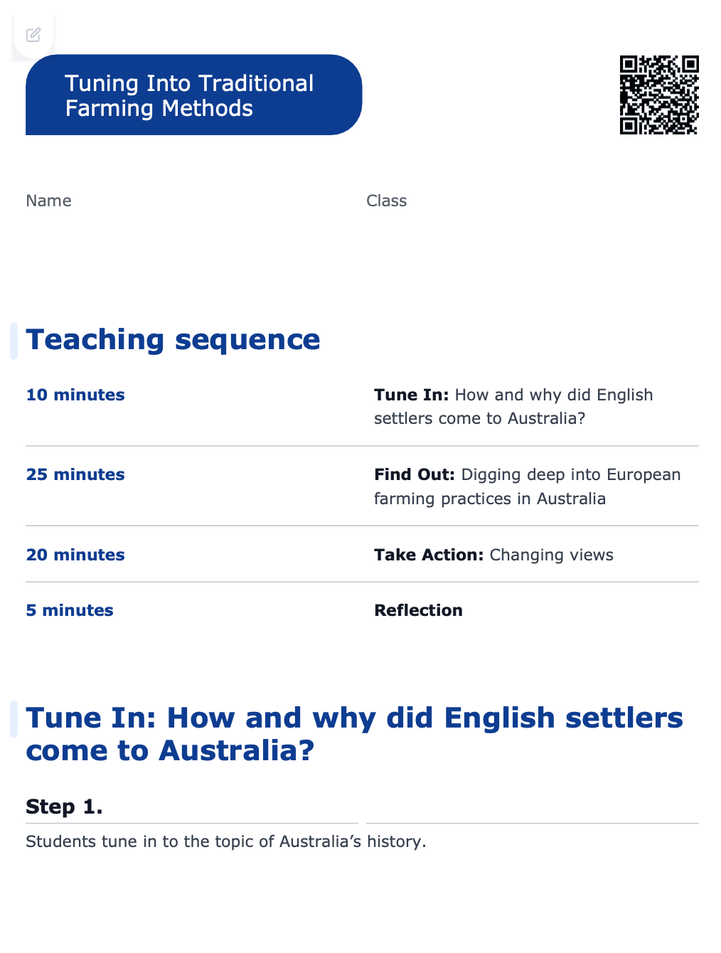 Sample Worksheet