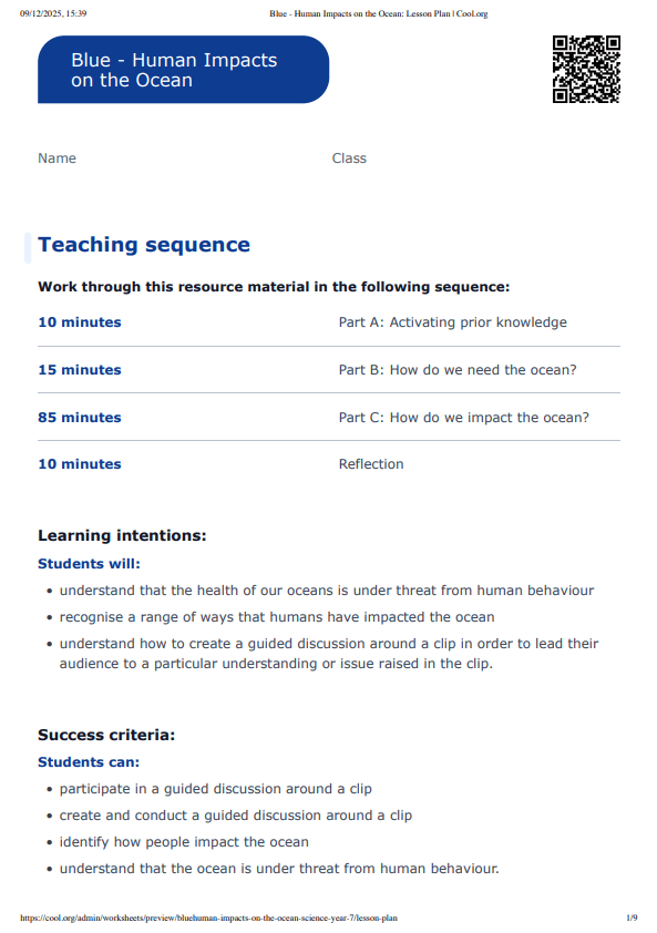 Sample Worksheet