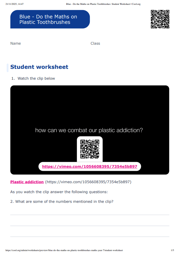 Sample Worksheet