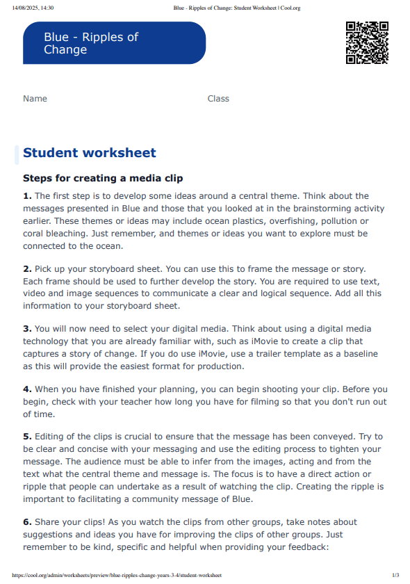 Sample Worksheet