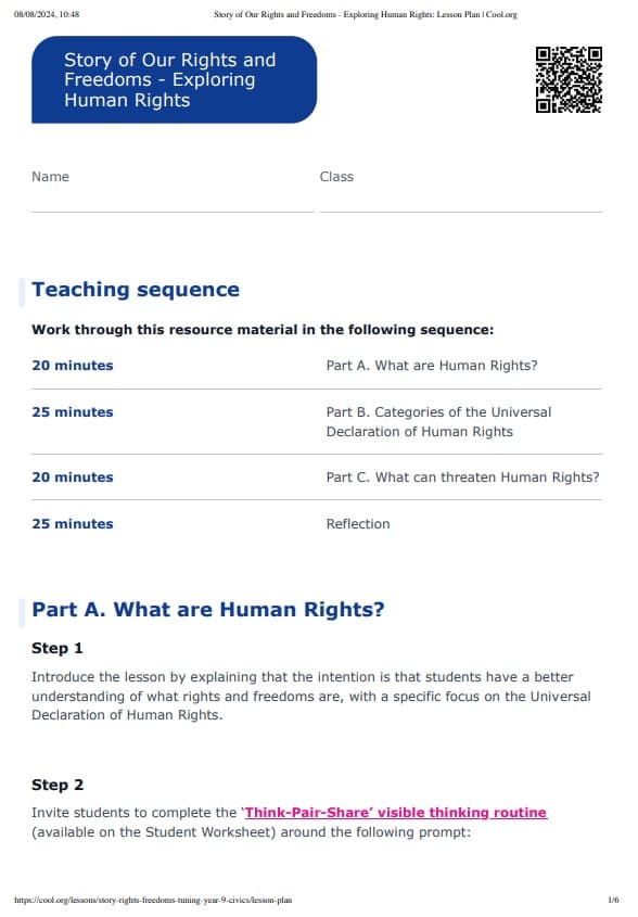 Sample Worksheet