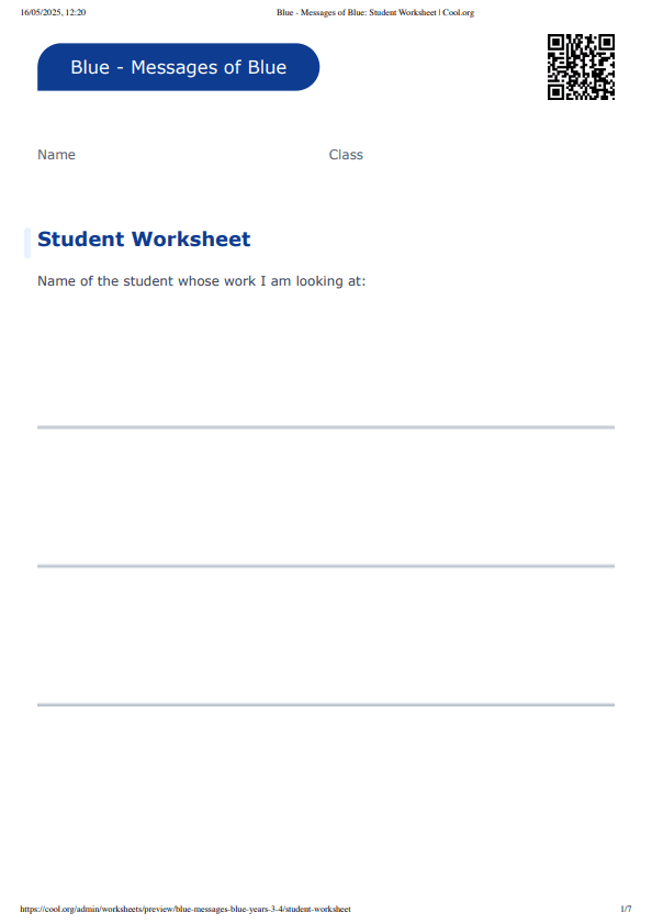 Sample Worksheet