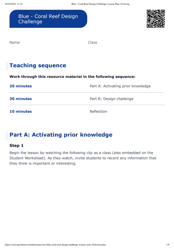 Sample Worksheet