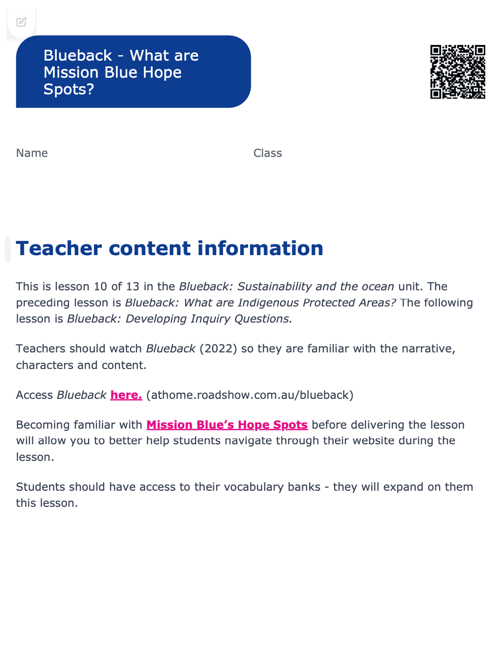 Sample Worksheet
