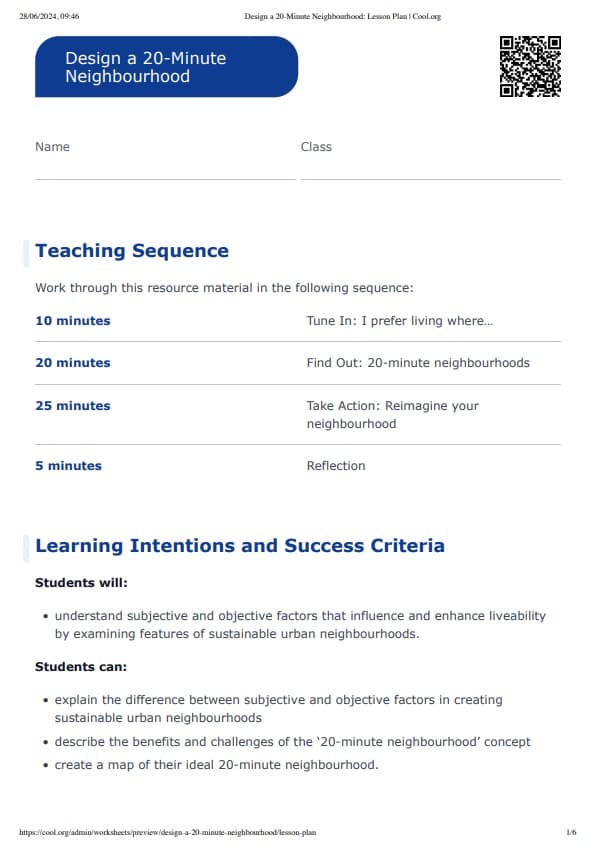 Sample Worksheet