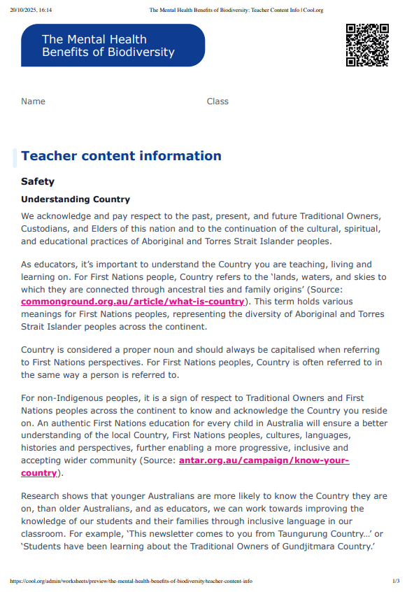 Sample Worksheet