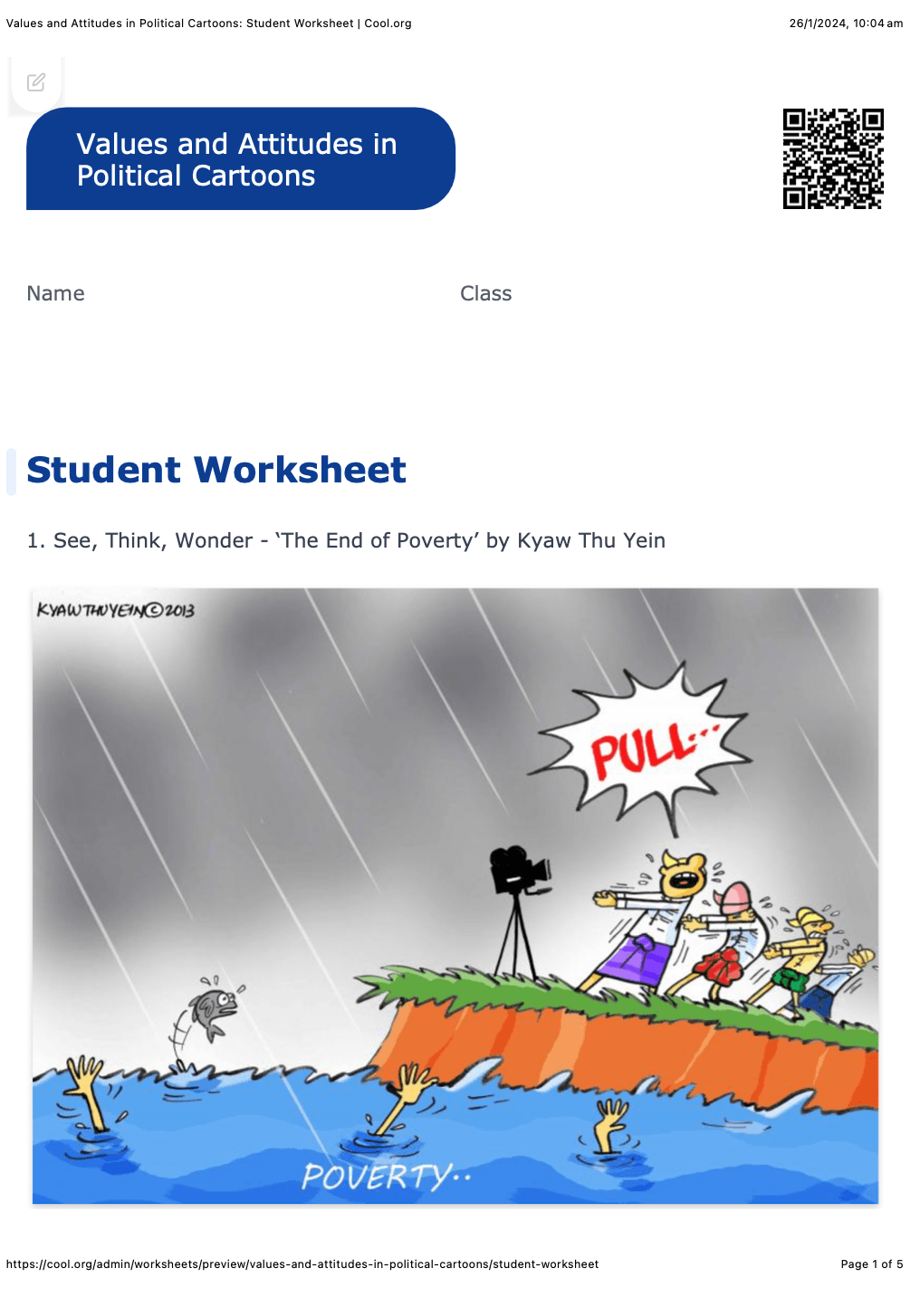 Sample Worksheet