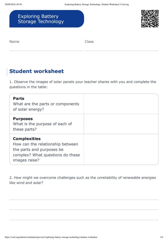 Sample Worksheet