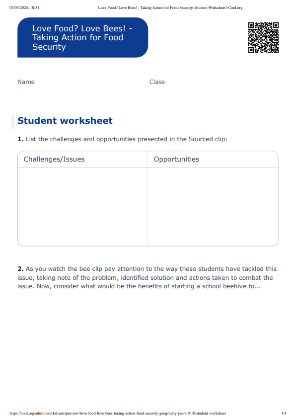 Sample Worksheet
