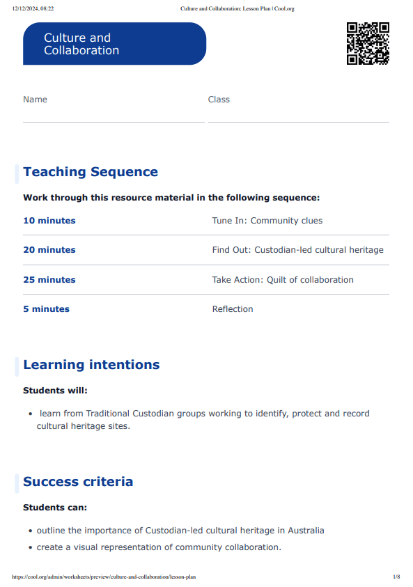 Sample Worksheet