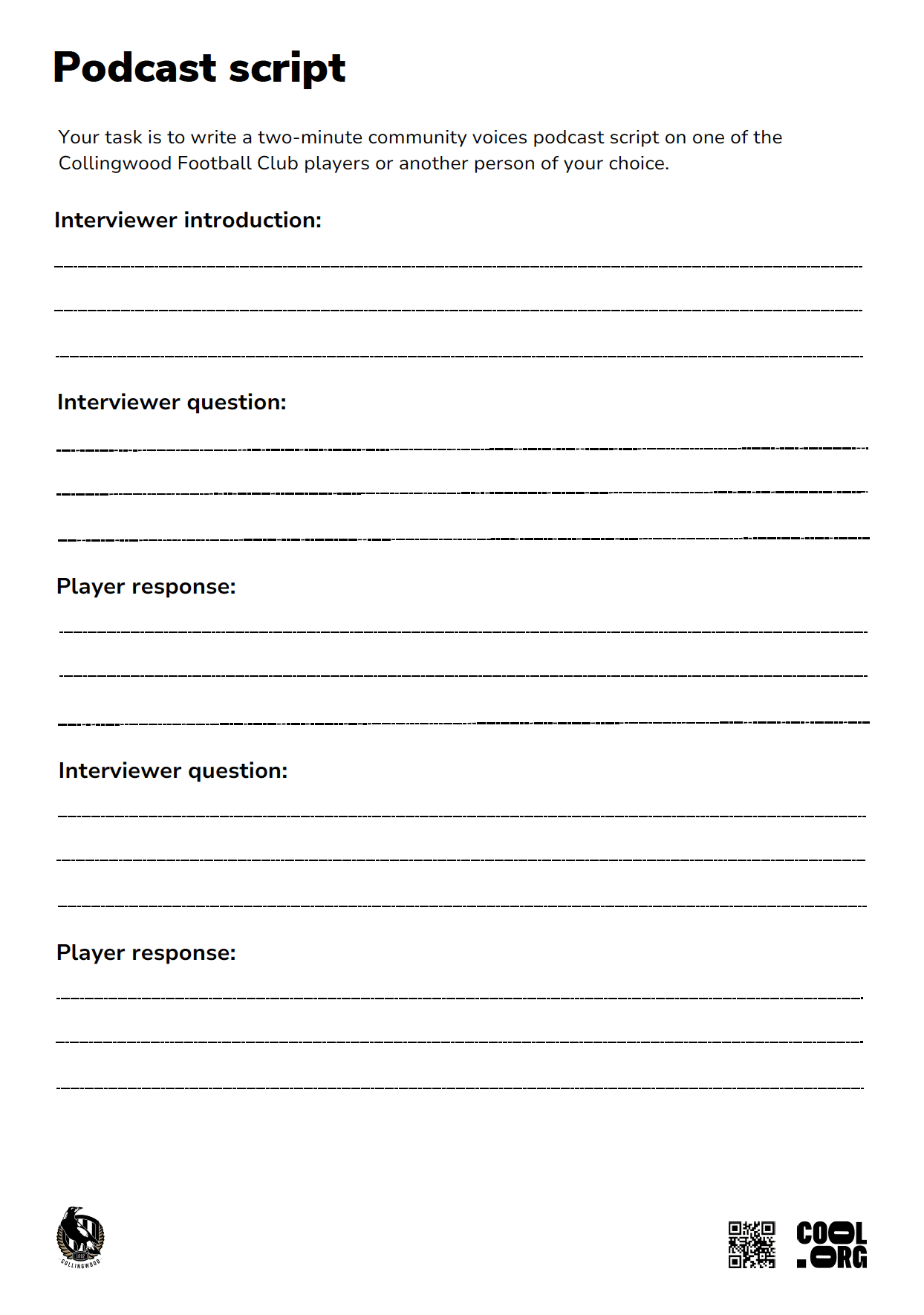 Sample Worksheet