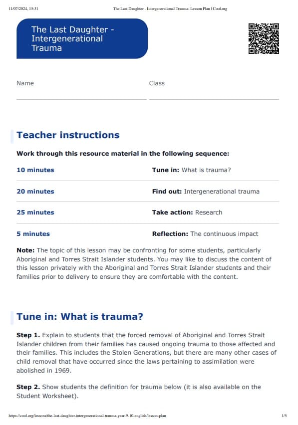 Sample Worksheet