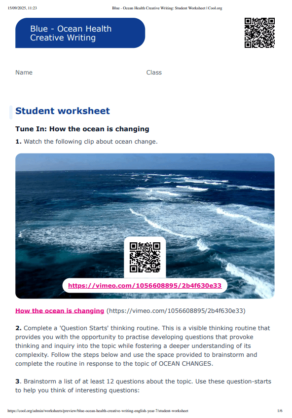 Sample Worksheet