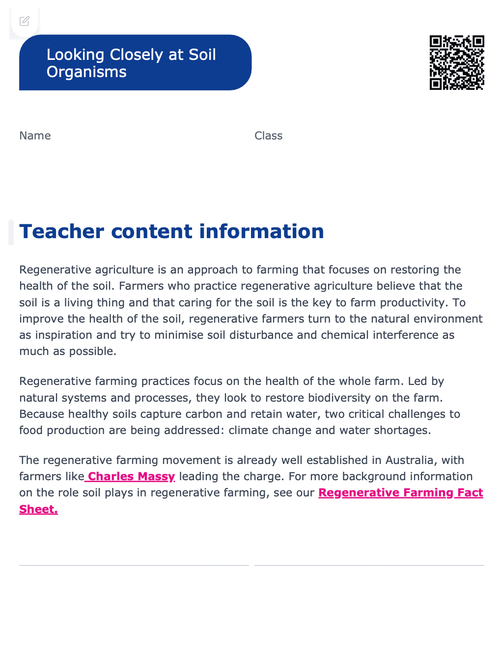 Sample Worksheet