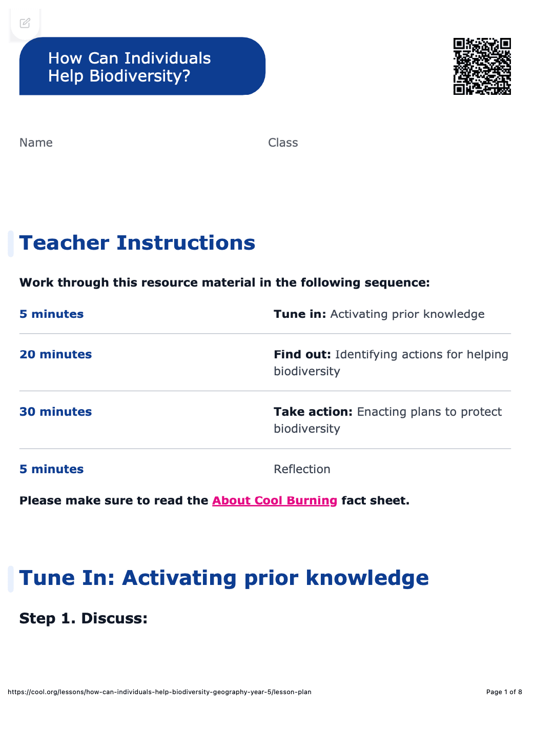 Sample Worksheet
