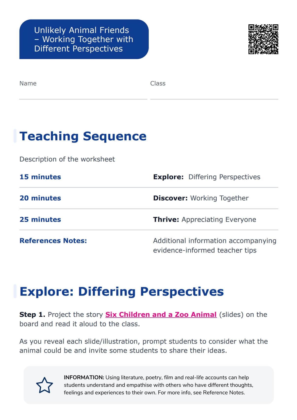 Sample Worksheet