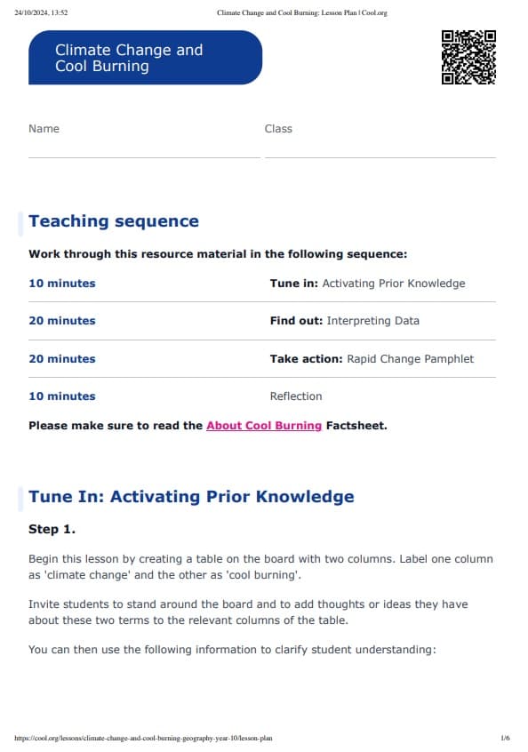 Sample Worksheet