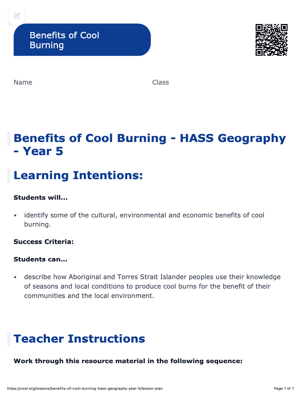Sample Worksheet