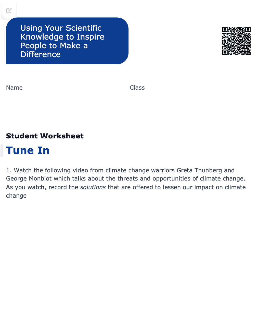 Sample Worksheet
