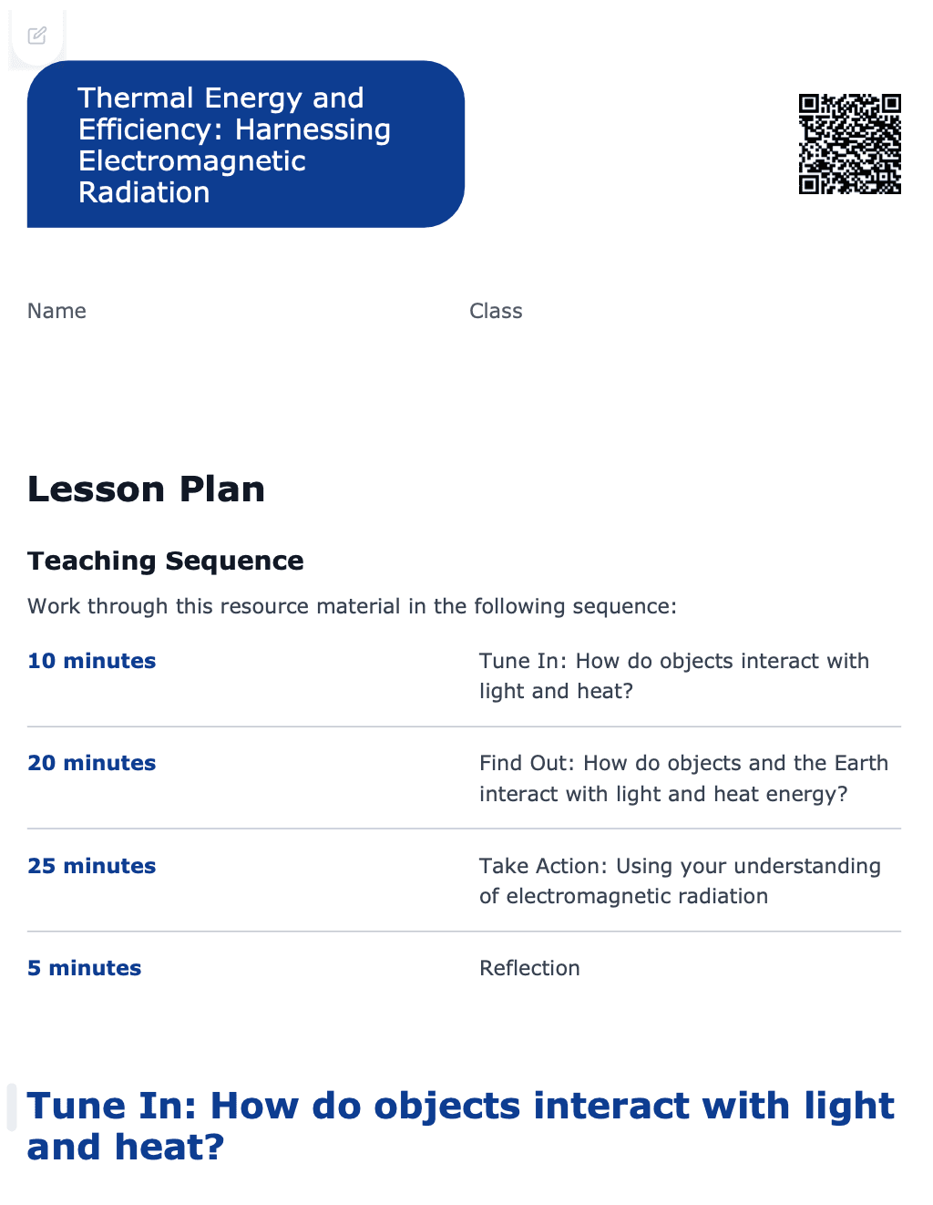 Sample Worksheet