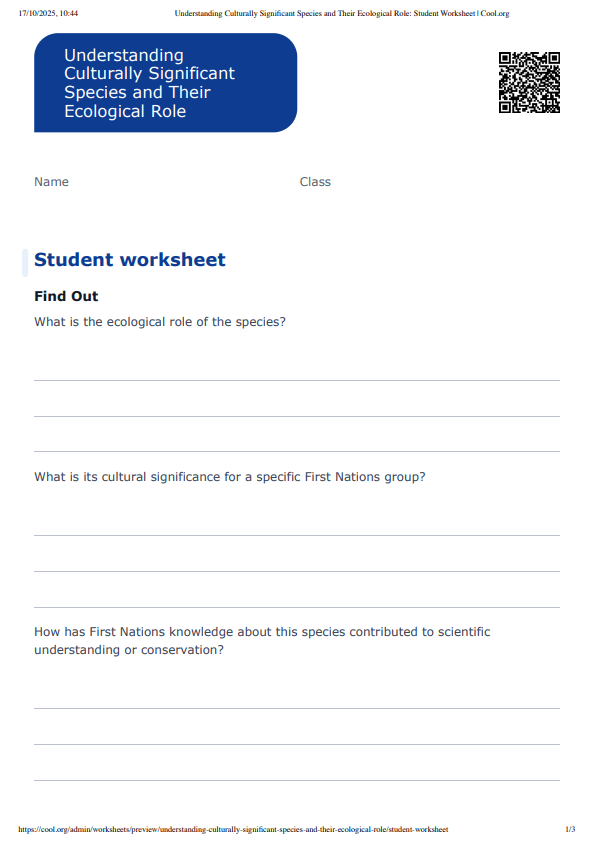 Sample Worksheet