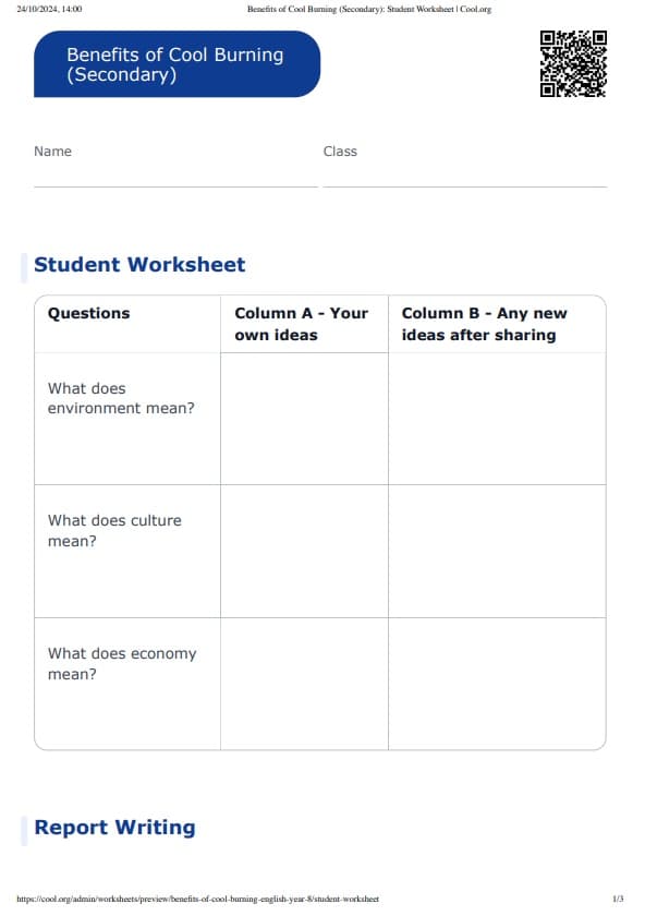 Sample Worksheet