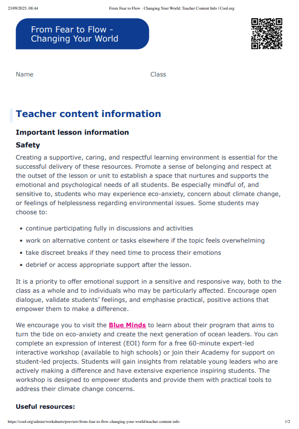 Sample Worksheet