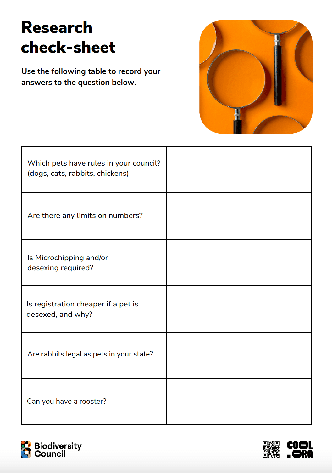 Sample Worksheet