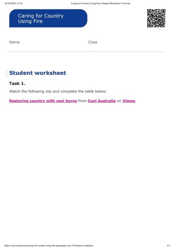 Sample Worksheet