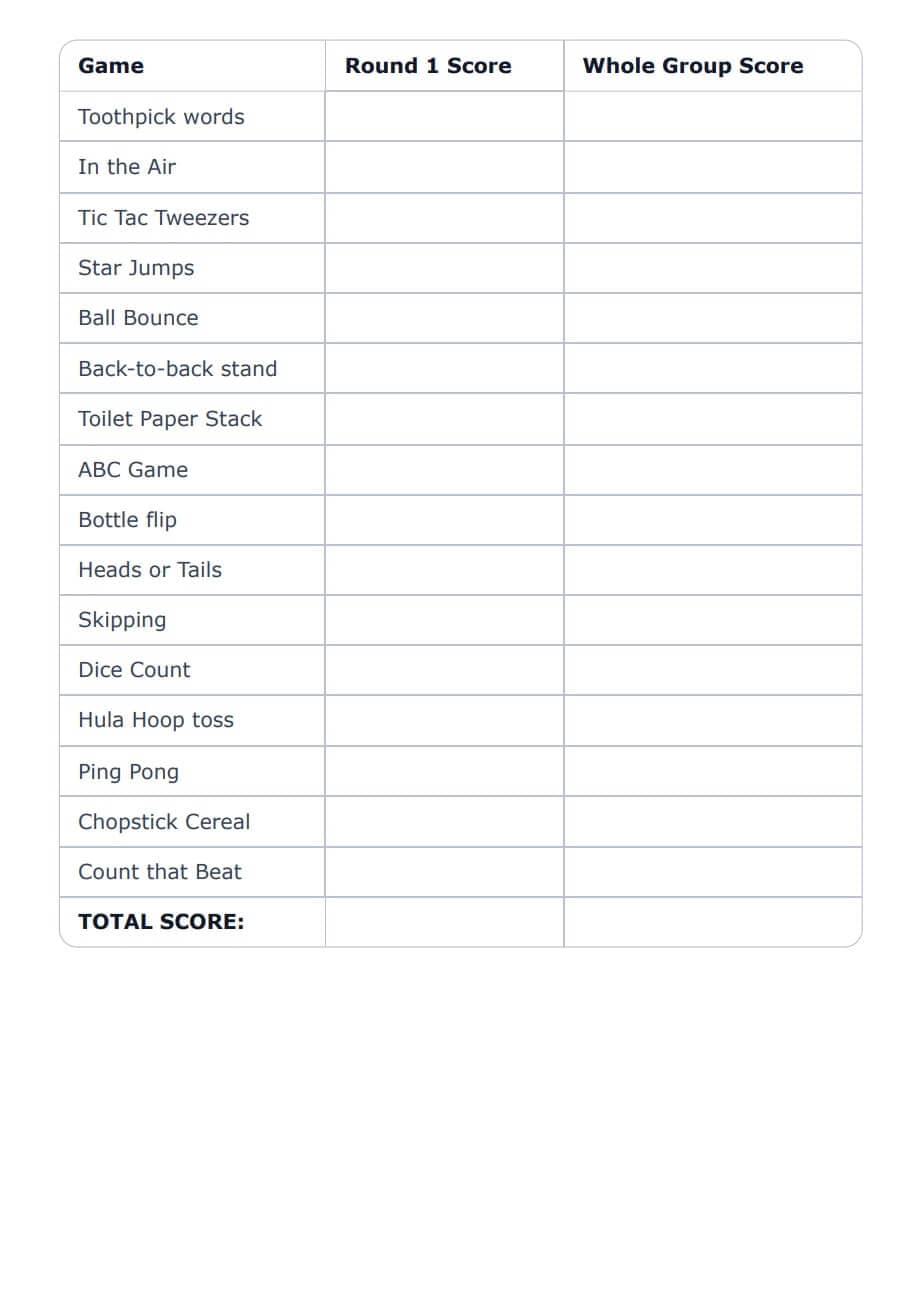 Sample Worksheet