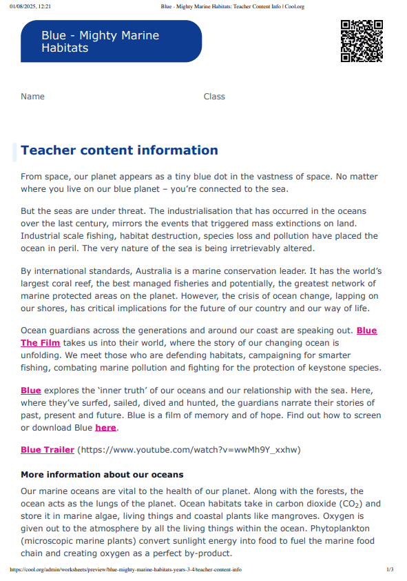 Sample Worksheet