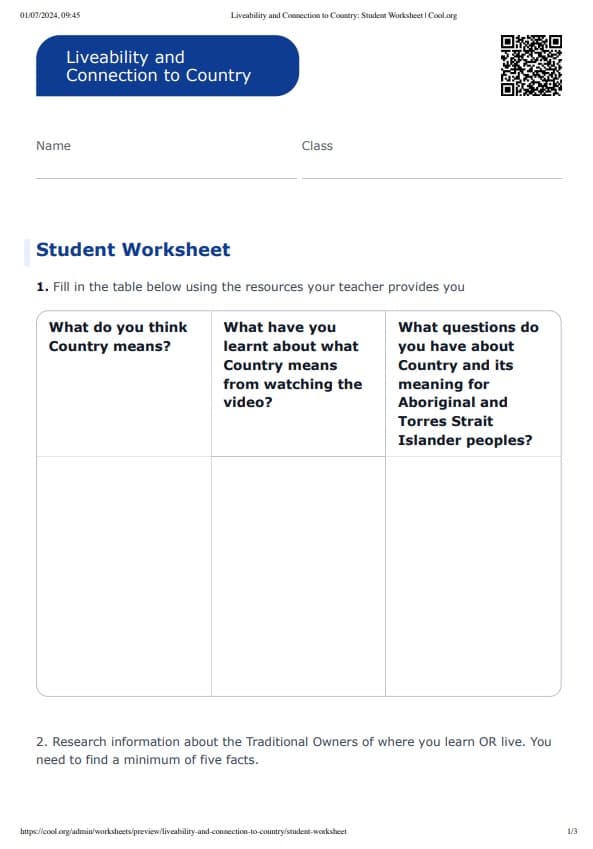 Sample Worksheet
