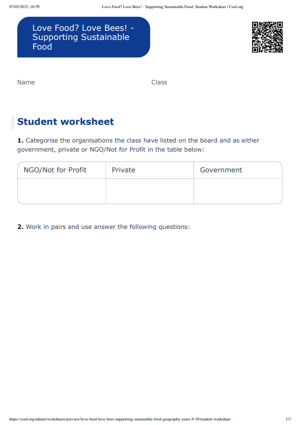 Sample Worksheet